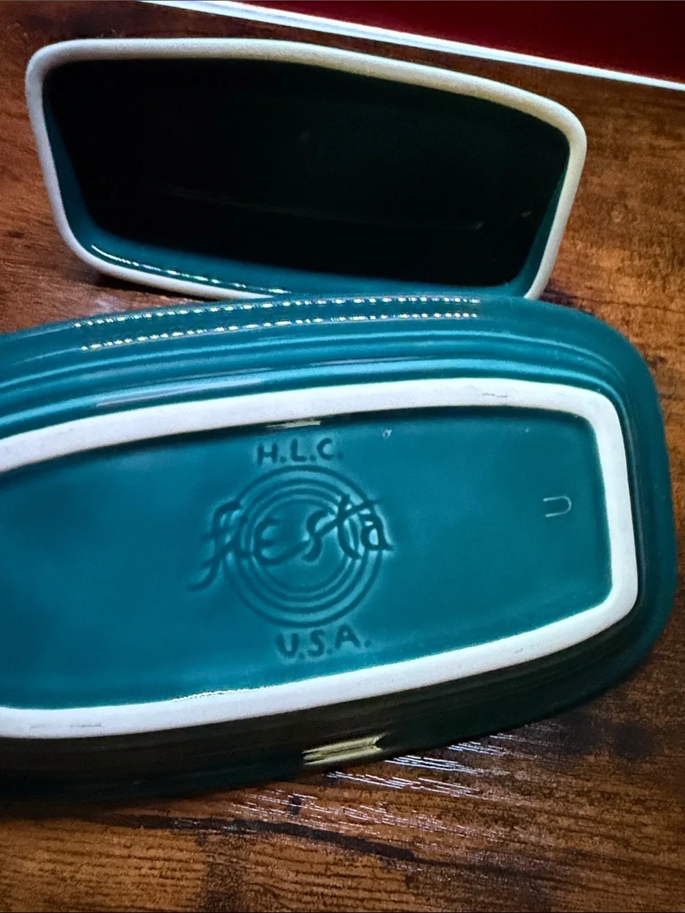 Fiesta Aqua Teal Butter Dish